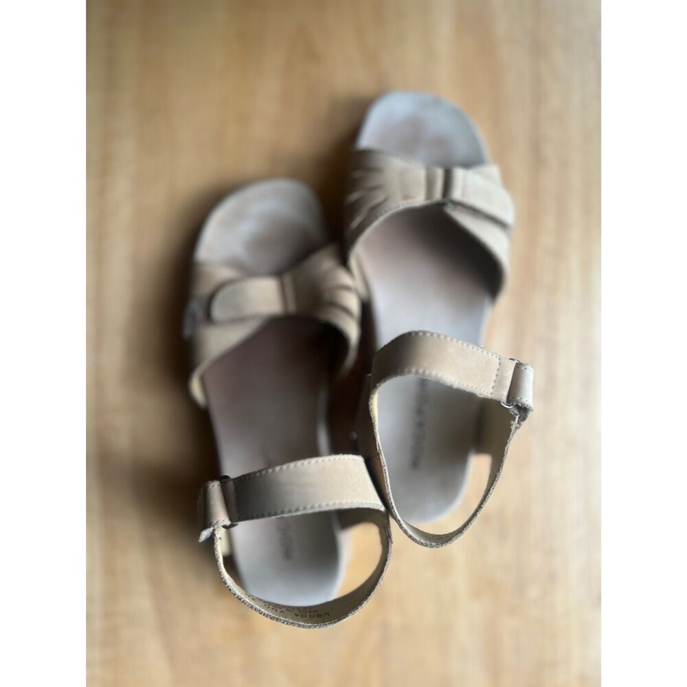 Rockport Leather Slingback 7M Taupe/Nude Neutral Sandals